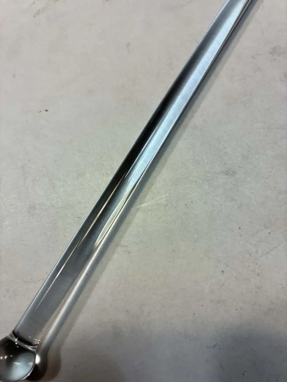 Set of 6 VTG Clear Glass Stirring Rod with Bulb End